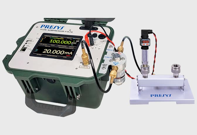 O PCON-Y18-BP fornece a solução completa de teste e calibração de seus padrões e transmissores de pressão barométrica.