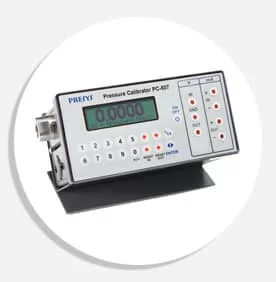 Calibrador de Pressão - PC-507 até quatro módulos de pressão de 250 mmH₂O a 10.000 psi. Pressão manométrica ou absoluta, incluindo vácuo e pressão diferencial entre qualquer par de tomadas. Entrada para sensor de temperatura. Capacidade de documentação.