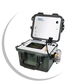 Calibrador de pressão automático, específico para pressões muito baixas (faixas de até 100 Pa) dispõe de compressor interno.